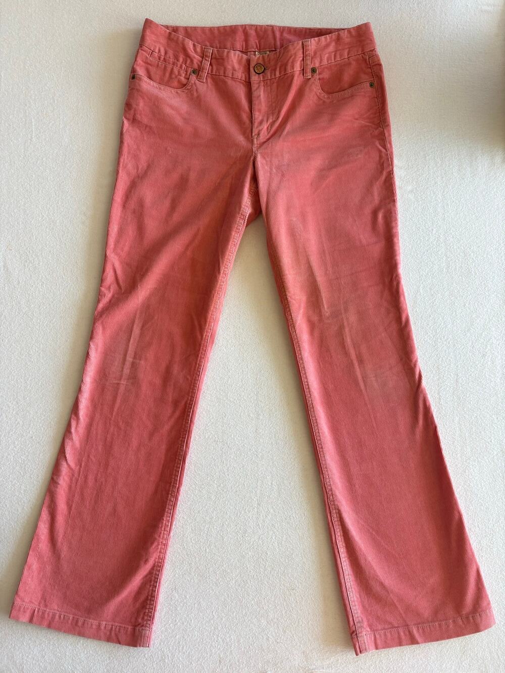 J Crew Favorite Fit Corduroy Bootcut Jeans Women’s Size 10 Salmon Pink